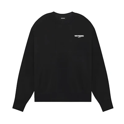 WE11DONE SS23 Logo Print Pullover Sweatshirt Unisex Black WD-TS1-23-896-U-BK
