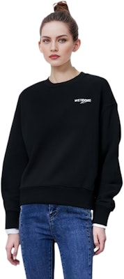 WE11DONE SS23 Logo Print Pullover Sweatshirt Unisex Black WD-TS1-23-896-U-BK Lookbook WE11DONE SS23 Logo Print Pullover Sweatshirt Unisex Black WD-TS1-23-896-U-BK