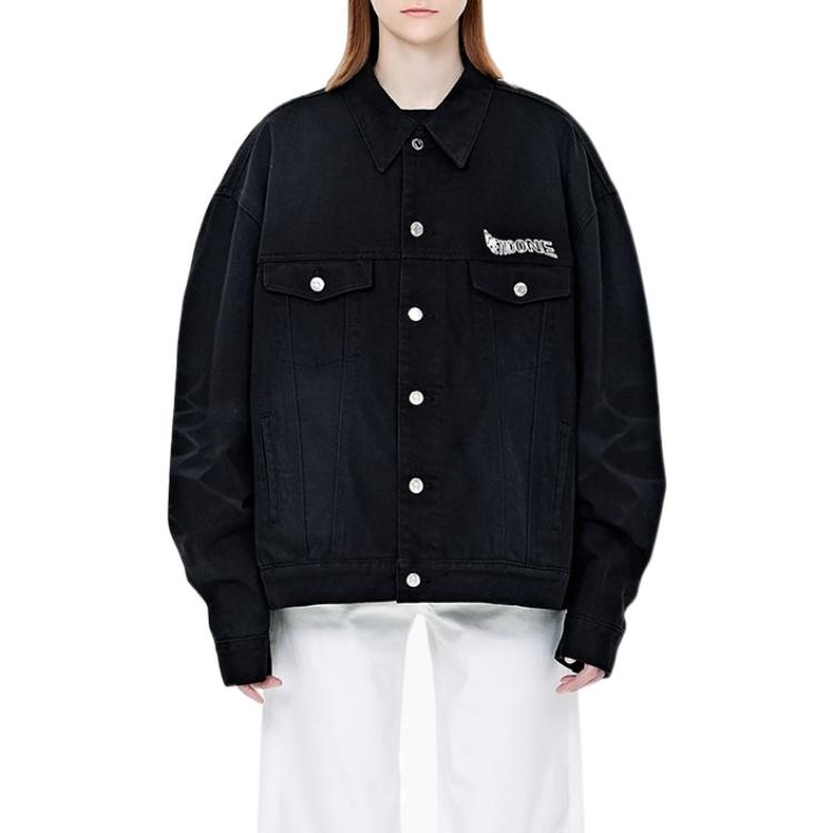Purchase 위던 SS23 설날 토끼 로고 오버사이즈 데님 재킷 유니섹스 WD-DJ1-23-914-U-BK