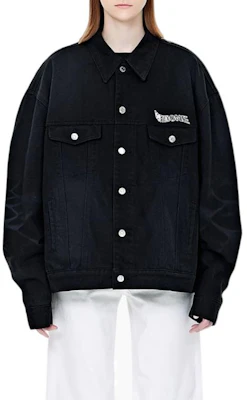 위던 SS23 설날 토끼 로고 오버사이즈 데님 재킷 유니섹스 WD-DJ1-23-914-U-BK Purchase 위던 SS23 설날 토끼 로고 오버사이즈 데님 재킷 유니섹스 WD-DJ1-23-914-U-BK