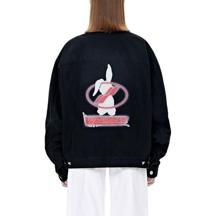 Details for 위던 SS23 설날 토끼 로고 오버사이즈 데님 재킷 유니섹스 WD-DJ1-23-914-U-BK