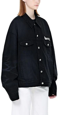 위던 SS23 설날 토끼 로고 오버사이즈 데님 재킷 유니섹스 WD-DJ1-23-914-U-BK Sizing 위던 SS23 설날 토끼 로고 오버사이즈 데님 재킷 유니섹스 WD-DJ1-23-914-U-BK