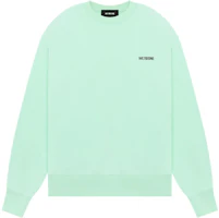 WE11DONE SS23 Mini Logo Crewneck Long Sleeve Sweatshirt Light Green Unisex Gift Box WD-TS1-23-795-U-EM WE11DONE SS23 Mini Logo Crewneck Long Sleeve Sweatshirt Light Green Unisex Gift Box WD-TS1-23-795-U-EM