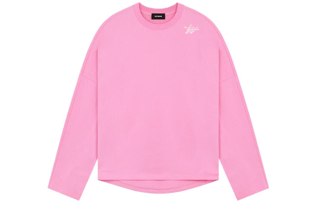 WE11DONE SS23 Pink Logo Crewneck Long Sleeve Sweatshirt Unisex WD-TS1-23-756-U-PK