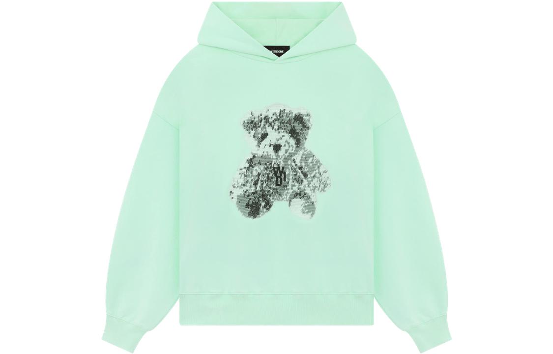 Order WE11DONE SS23 ピクセルテディカートゥーングリーンプルオーバースウェット男女兼用 WD-TH1-23-994-U-EM