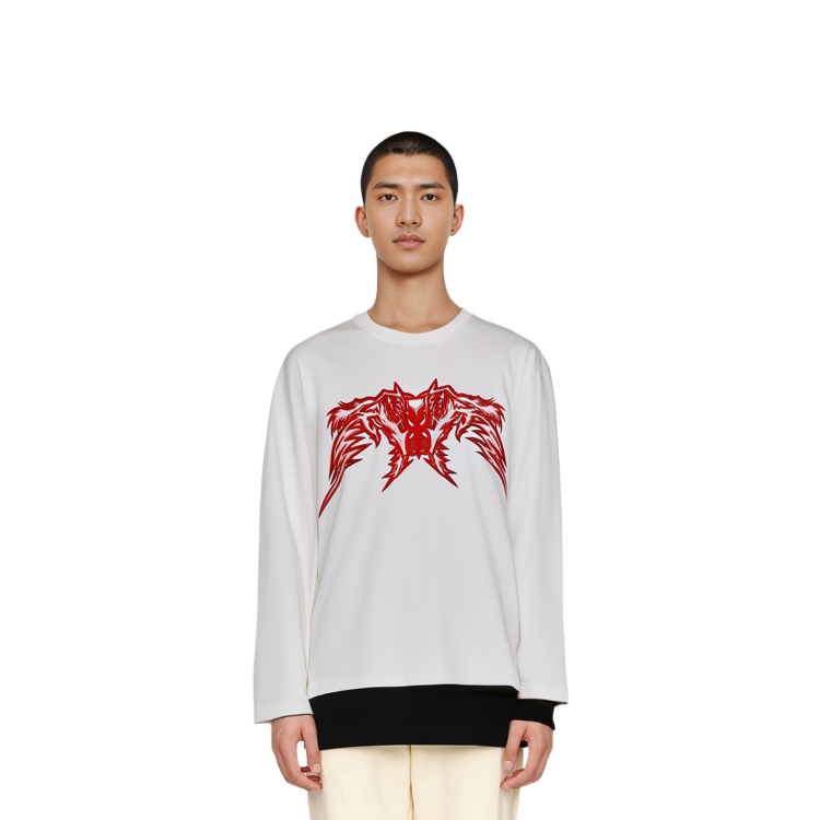 WE11DONE SS23 Printed Crewneck Pullover Unisex Sweatshirt White Gift Box Edition WD-TT1-23-807-U-WH 圖 3