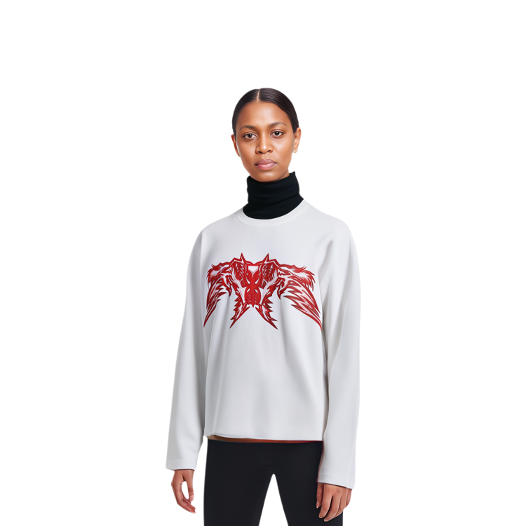 WE11DONE SS23 Printed Crewneck Pullover Unisex Sweatshirt White Gift Box Edition WD-TT1-23-807-U-WH 圖 4