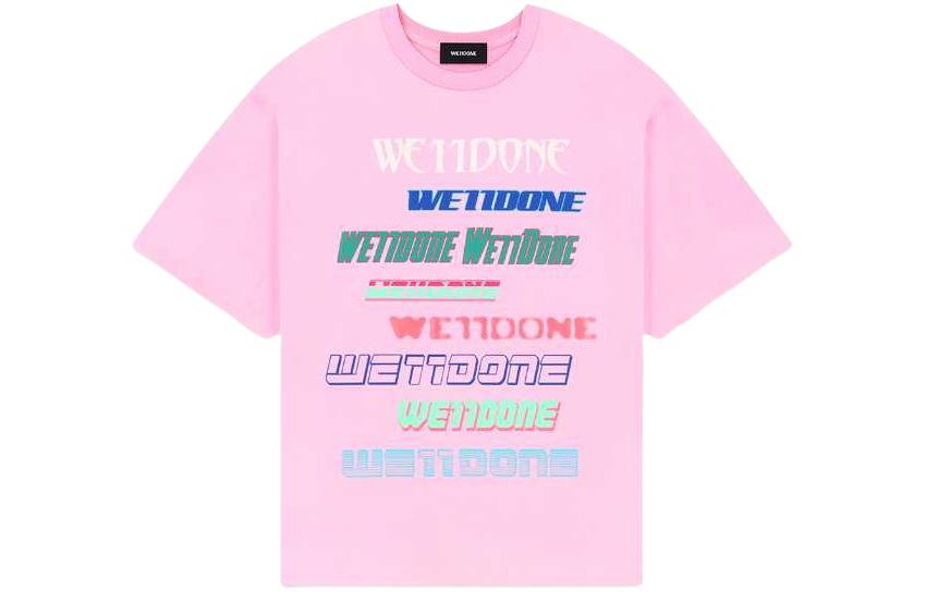 WE11DONE SS23 Rainbow Logo Embossed Dopamine Tee Unisex Pink WD-TT3-21-801-U-LP 圖 2
