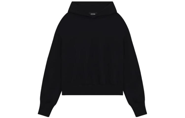 WE11DONE SS23 Solid Black Embroidered Hoodie Unisex Gift Box Edition WD-TH1-23-713-U-BK