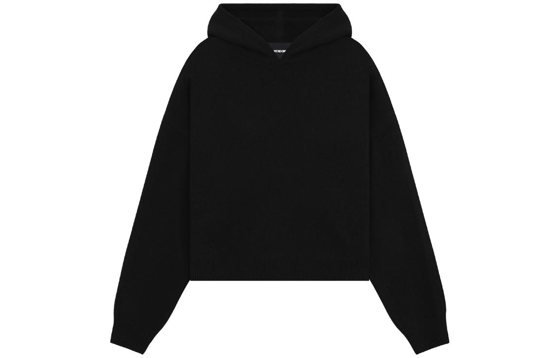 WE11DONE SS23 Solid Color Pullover Hoodie Black WD-KT1-23-613-U-BK