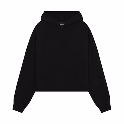 WE11DONE SS23 Solid Color Pullover Hoodie Black WD-KT1-23-613-U-BK