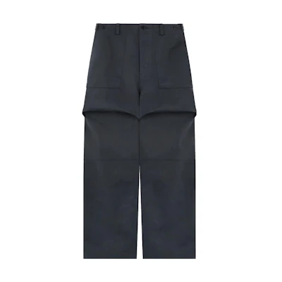 WE11DONE SS23 Solid Flap Pocket Loose Fit Pants Men’s Charcoal Black WD-PT1-23-237-M-CH