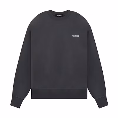 WE11DONE SS23 Solid Mini Logo Grey Crewneck Sweatshirt Unisex Gift Box Edition WD-TS1-23-795-U-CH