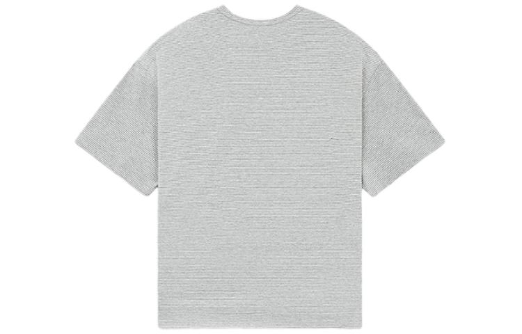WE11DONE SS23 Striped Logo Crewneck Pullover Short Sleeve T-Shirt Grey White Unisex WD-TT1-23-803-U-GY 圖 3