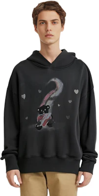 WE11DONE SS23泰迪熊图案连帽衫男女同款 - 碳色 WD-TH1-23-732-U-CH Lookbook WE11DONE SS23泰迪熊图案连帽衫男女同款 - 碳色 WD-TH1-23-732-U-CH