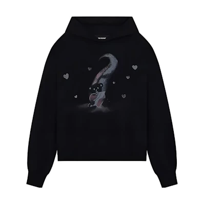 WE11DONE SS23 Teddy Bear Hoodie Unisex Black Gift Box Edition. WD-TH1-23-732-U-BK