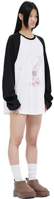 WE11DONE SS23 테디베어 프린트 컬러블록 유니섹스 크루넥 스웨트셔츠 블랙. WD-TT1-23-869-U-BK Purchase WE11DONE SS23 테디베어 프린트 컬러블록 유니섹스 크루넥 스웨트셔츠 블랙. WD-TT1-23-869-U-BK