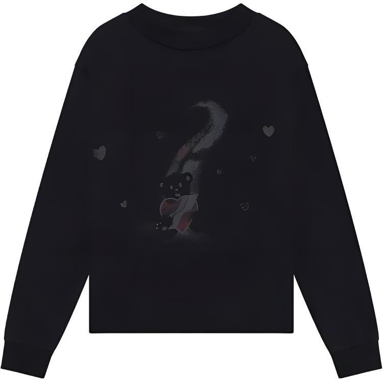Order WE11DONE SS23 Teddy Bear Print Unisex Sweatshirt Black. WD-TT1-23-793-U-BK
