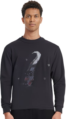 WE11DONE SS23 Teddy Bear Print Unisex Sweatshirt Black. WD-TT1-23-793-U-BK Lookbook WE11DONE SS23 Teddy Bear Print Unisex Sweatshirt Black. WD-TT1-23-793-U-BK