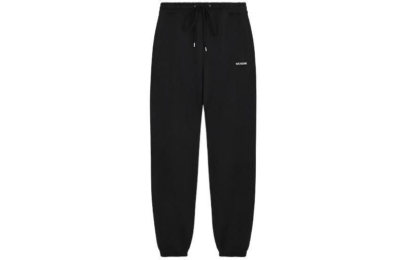 WE11DONE SS23 Unisex Black Mid-Waist Logo Print Drawstring Jogger Pants. WD-TA1-23-993-U-2