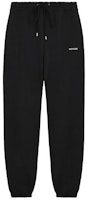 WE11DONE SS23 Unisex Black Mid-Waist Logo Print Drawstring Jogger Pants. WD-TA1-23-993-U-2 WE11DONE SS23 Unisex Black Mid-Waist Logo Print Drawstring Jogger Pants. WD-TA1-23-993-U-2