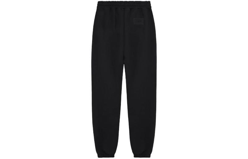 Lookbook WE11DONE SS23 Unisex Black Mid-Waist Logo Print Drawstring Jogger Pants. WD-TA1-23-993-U-2