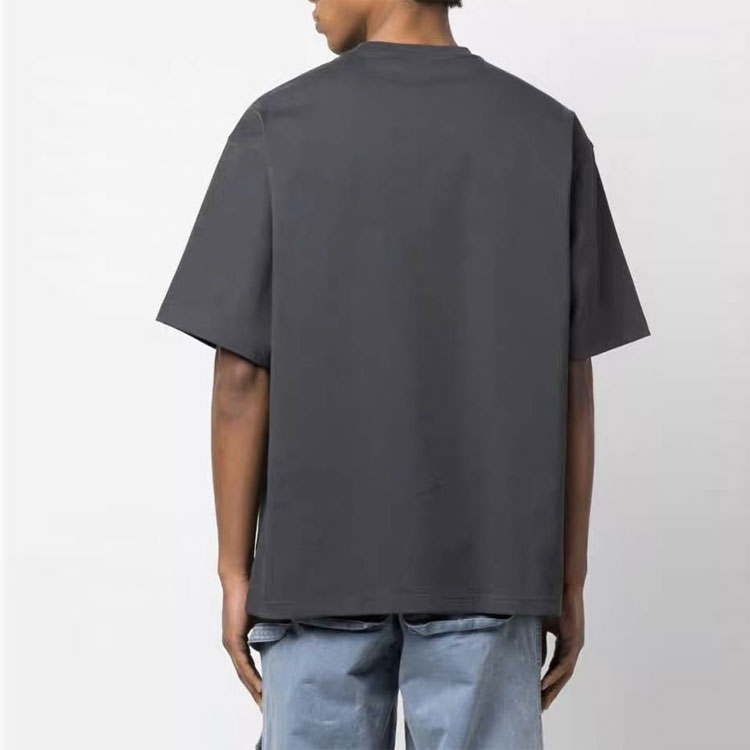 WE11DONE SS23 Unisex Grey Crewneck Short Sleeve T-Shirt with Letter Print Design WD-TT3-22-901-U-CH 圖 4