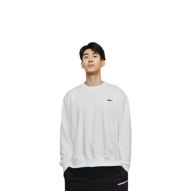 WE11DONE SS23 Unisex Grey Logo Crewneck Long Sleeve Sweatshirt WD-TS1-23-996-U-GY 圖 3