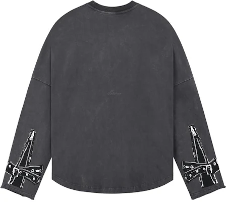 WE11DONE SS23 男女同款灰色印花袖口圓領套頭衫衛衣 WD-TT1-23-808-U-CH Buy WE11DONE SS23 男女同款灰色印花袖口圓領套頭衫衛衣 WD-TT1-23-808-U-CH