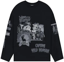 WE11DONE SS23 Unisex Logo Patchwork Pullover Sweatshirt Black WD-TT1-23-991-U-BK WE11DONE SS23 Unisex Logo Patchwork Pullover Sweatshirt Black WD-TT1-23-991-U-BK