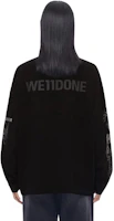 Purchase WE11DONE SS23 Sudadera Negra Unisex con Logo Patchwork WD-TT1-23-991-U-BK
