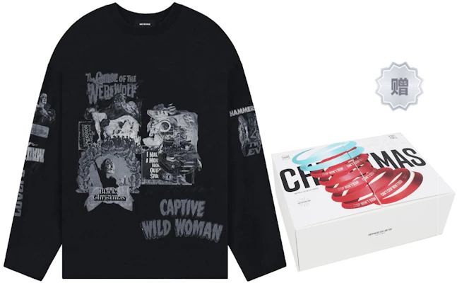 WE11DONE SS23 ユニセックス ロゴ パッチワーク プルオーバー スウェットシャツ ブラック WD-TT1-23-991-U-BK Details for WE11DONE SS23 ユニセックス ロゴ パッチワーク プルオーバー スウェットシャツ ブラック WD-TT1-23-991-U-BK