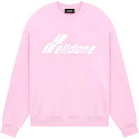 WE11DONE SS23 Unisex Logo Print Crewneck Pullover Sweatshirt Light Pink WD-TS1-23-797-U-LP WE11DONE SS23 Unisex Logo Print Crewneck Pullover Sweatshirt Light Pink WD-TS1-23-797-U-LP