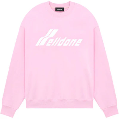 WE11DONE SS23 Unisex Logo Print Crewneck Pullover Sweatshirt Light Pink WD-TS1-23-797-U-LP Order WE11DONE SS23 Unisex Logo Print Crewneck Pullover Sweatshirt Light Pink WD-TS1-23-797-U-LP