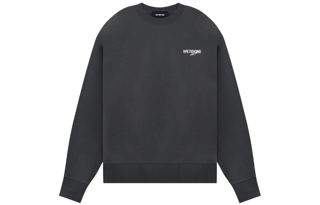 WE11DONE SS23 Unisex Logo Print Crewneck Sweatshirt in Dark Grey. WD-TS1-23-896-U-CH 圖 2
