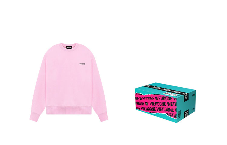 WE11DONE SS23 Unisex Pink Crewneck Long Sleeve Sweatshirt Gift Box Edition WD-TS1-23-795-U-LP 圖 4
