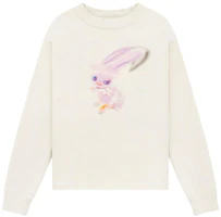 WE11DONE SS23 Unisex Rabbit Print Graphic Crewneck Long Sleeve Sweatshirt Beige WD-TT1-23-792-U-IV WE11DONE SS23 Unisex Rabbit Print Graphic Crewneck Long Sleeve Sweatshirt Beige WD-TT1-23-792-U-IV