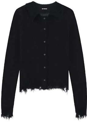 WE11DONE SS23 Suéter Unisex Negro de Manga Larga con Cuello Clásico. WD-KC1-23-658-U-BK Order WE11DONE SS23 Suéter Unisex Negro de Manga Larga con Cuello Clásico. WD-KC1-23-658-U-BK