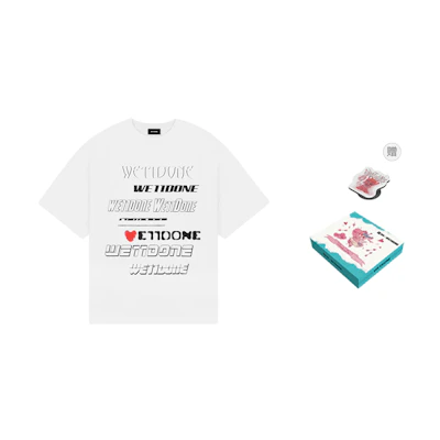 WE11DONE SS23 Unisex White Crewneck Letter Print Short-Sleeve T-Shirt WD-TT3-22-901-U-WH