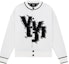 Order WE11DONE SS23 中性白色字母圖案針織開襟衫. WD-KC1-23-605-U-WH