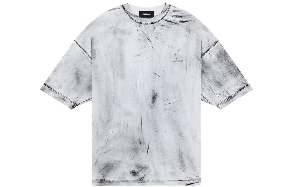 WE11DONE SS23 Unisex White Washed Logo Print T-Shirt. WD-TT1-23-874-U-WH 圖 2