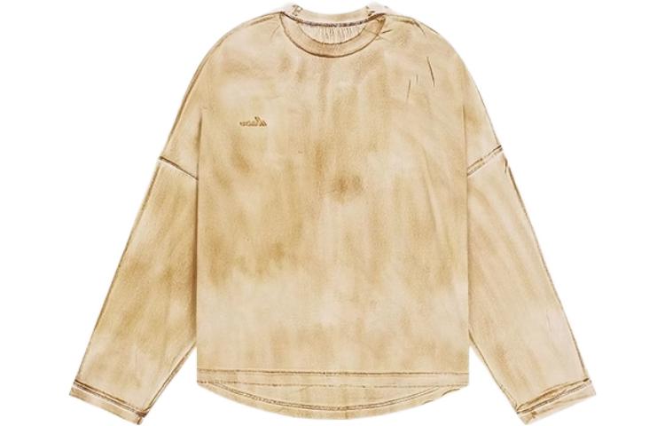 WE11DONE SS23 Washed Logo Crewneck Sweatshirt Unisex Beige Gift Box Edition WD-TT1-23-873-U-BG