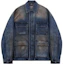 Order 웰던 SS23 워싱 멀티포켓 데님 자켓 유니섹스 캐주얼 스타일. WD-DJ1-23-331-U-BL