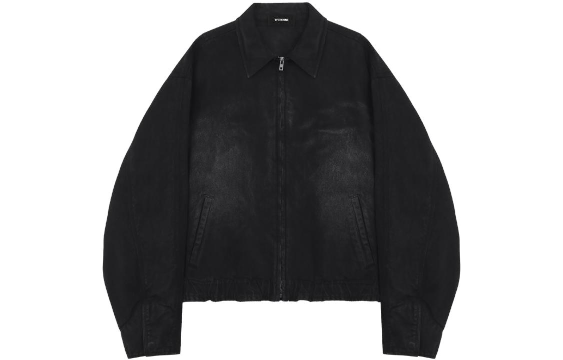 WE11DONE SS23 Washed Oversized Zip-Up Jacket Unisex Black WD-DJ1-23-329-U-BK 圖 2