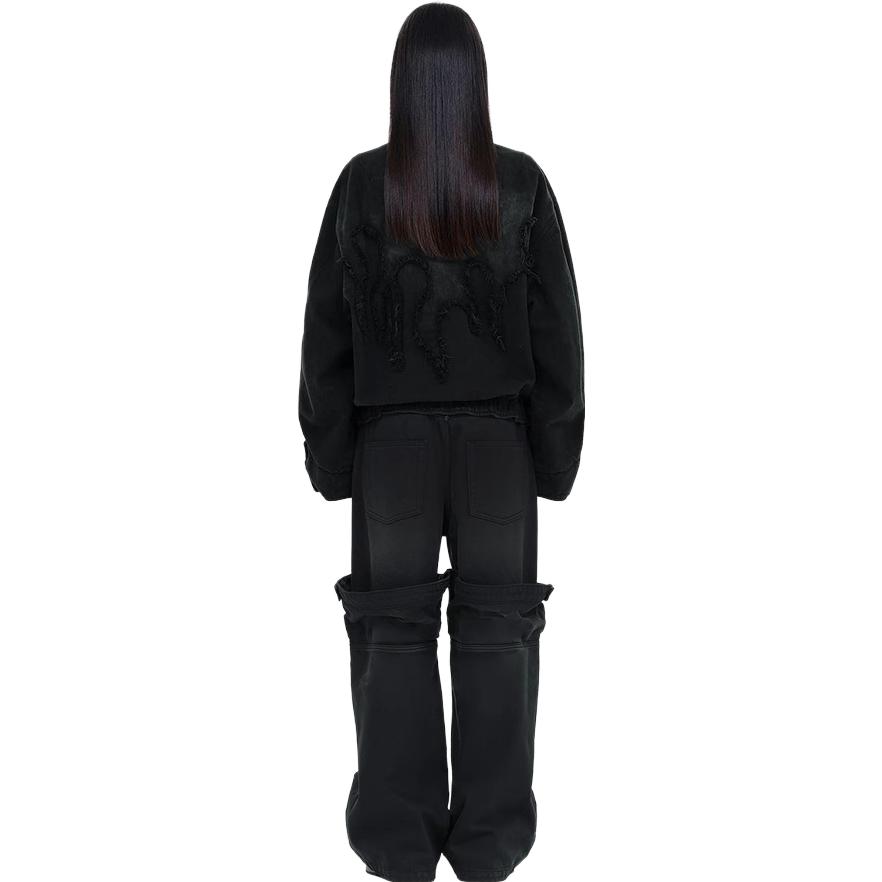 WE11DONE SS23 Washed Oversized Zip-Up Jacket Unisex Black WD-DJ1-23-329-U-BK 圖 5