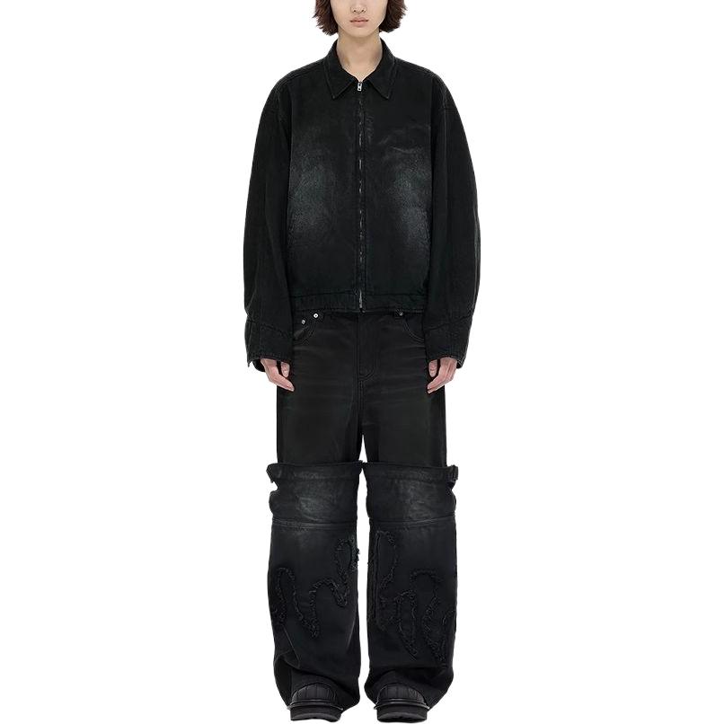 WE11DONE SS23 Washed Oversized Zip-Up Jacket Unisex Black WD-DJ1-23-329-U-BK 圖 6