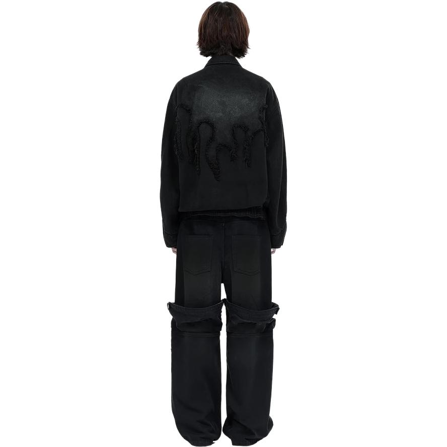 WE11DONE SS23 Washed Oversized Zip-Up Jacket Unisex Black WD-DJ1-23-329-U-BK 圖 7