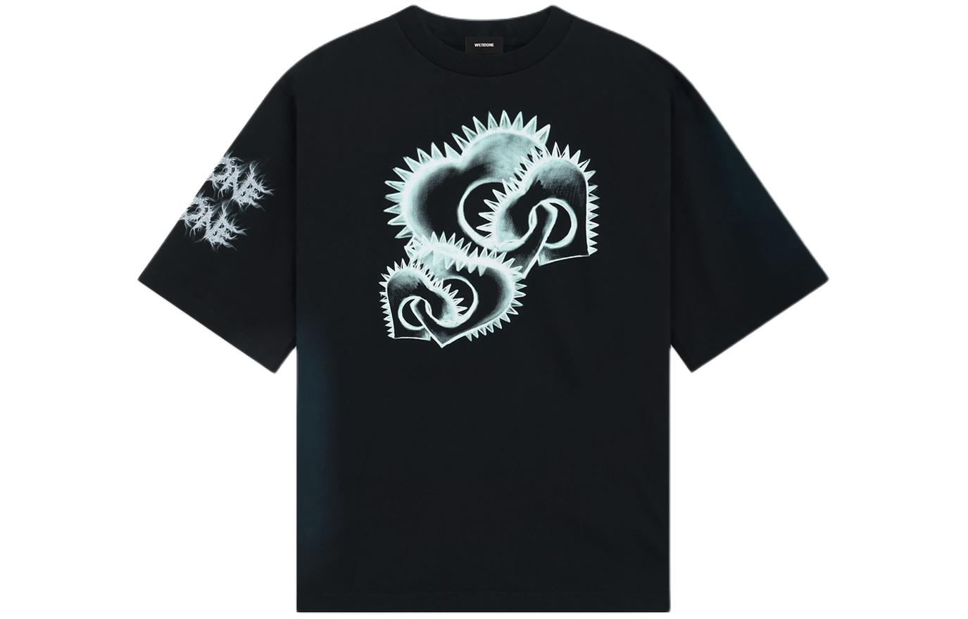 WE11DONE SS23 Washed Ribbed Oversized T-Shirt Unisex Black WD-TT3-23-748-U-BK