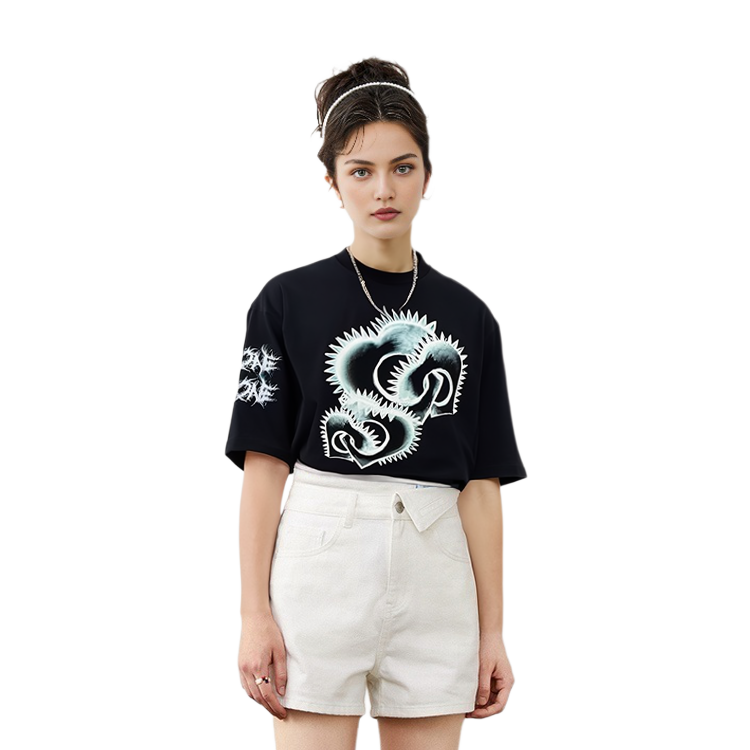 WE11DONE SS23 Washed Ribbed Oversized T-Shirt Unisex Black WD-TT3-23-748-U-BK 圖 4