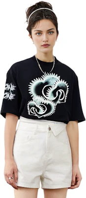 WE11DONE SS23 Washed Ribbed Oversized T-Shirt Unisex Black WD-TT3-23-748-U-BK Shop WE11DONE SS23 Washed Ribbed Oversized T-Shirt Unisex Black WD-TT3-23-748-U-BK